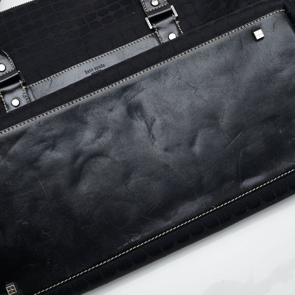 ケイトスペード ボストンバッグ ハンドバッグ ブラック キャンバス レザー レディース Kate Spade 【中古】