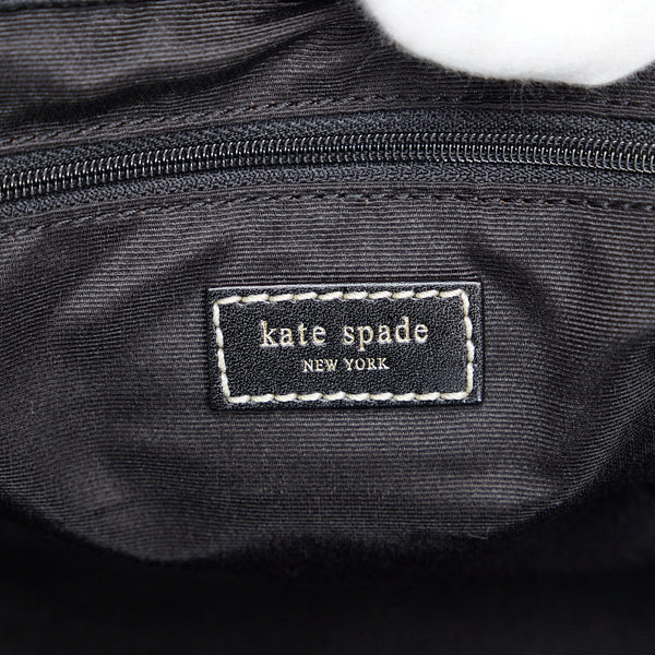 ケイトスペード ボストンバッグ ハンドバッグ ブラック キャンバス レザー レディース Kate Spade 【中古】