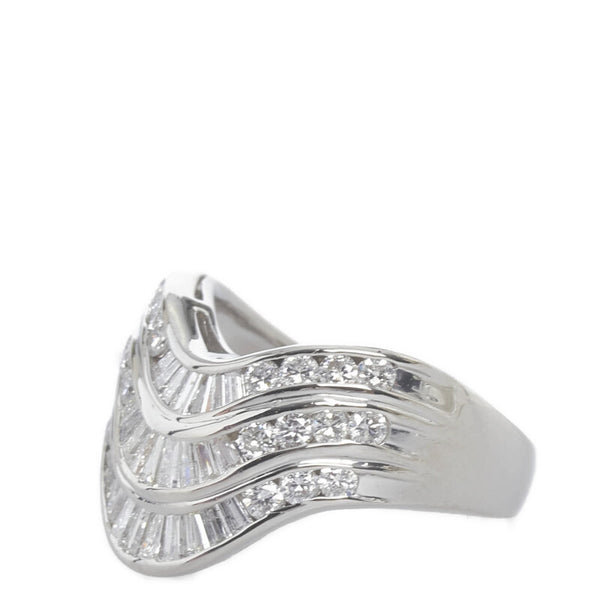 Pt900 プラチナ ダイヤ1.60ct リング 指輪 レディース 17号 【中古】