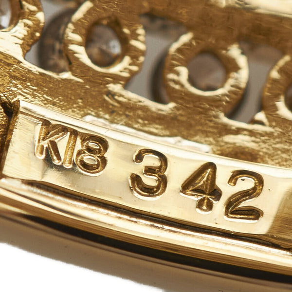 K18YG イエローゴールド ダイヤ3.42ct リング 指輪 レディース 14号 【中古】