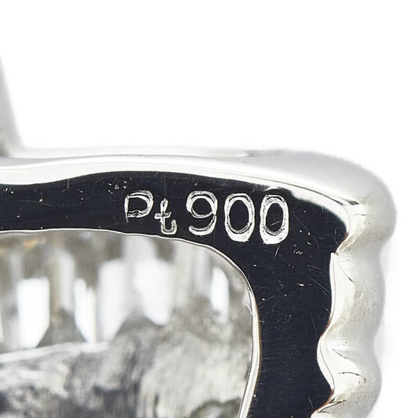 Pt900 プラチナ ダイヤ2.00ct リボン モチーフ ペンダントトップ レディース 【中古】