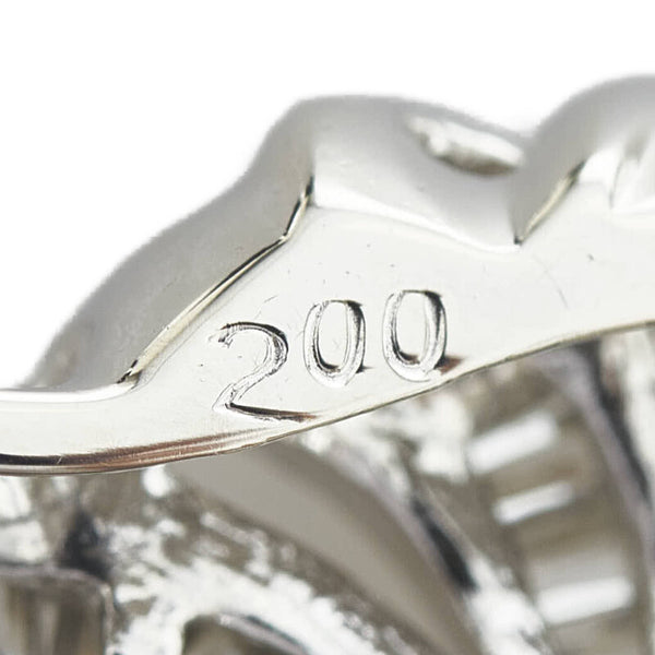 Pt900 プラチナ ダイヤ2.00ct リボン モチーフ ペンダントトップ レディース 【中古】