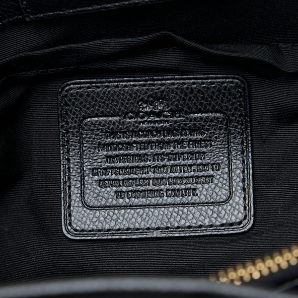 コーチ ハンドバッグ ショルダーバッグ 2WAY ブラック ゴールド レザー レディース COACH 【中古】