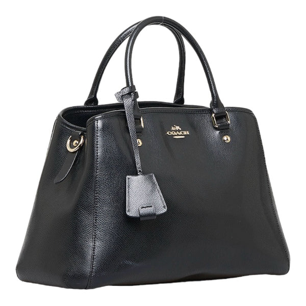 コーチ ハンドバッグ ショルダーバッグ 2WAY ブラック ゴールド レザー レディース COACH 【中古】