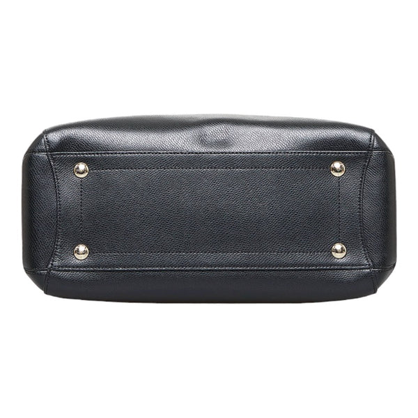 コーチ ハンドバッグ ショルダーバッグ 2WAY ブラック ゴールド レザー レディース COACH 【中古】