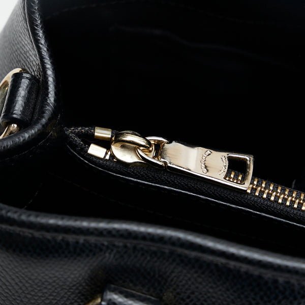 コーチ ハンドバッグ ショルダーバッグ 2WAY ブラック ゴールド レザー レディース COACH 【中古】