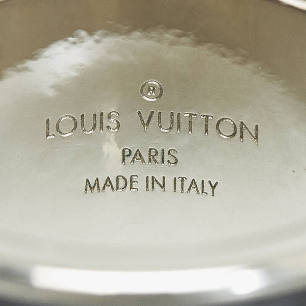 ルイ ヴィトン モノグラム エクリプス バーグ M リング 指輪 M64242 ブラック シルバー メタル レザー メンズ LOUIS VUITTON 【中古】