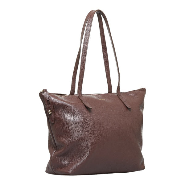 フルラ トートバッグ ブラウン レザー レディース Furla 【中古】