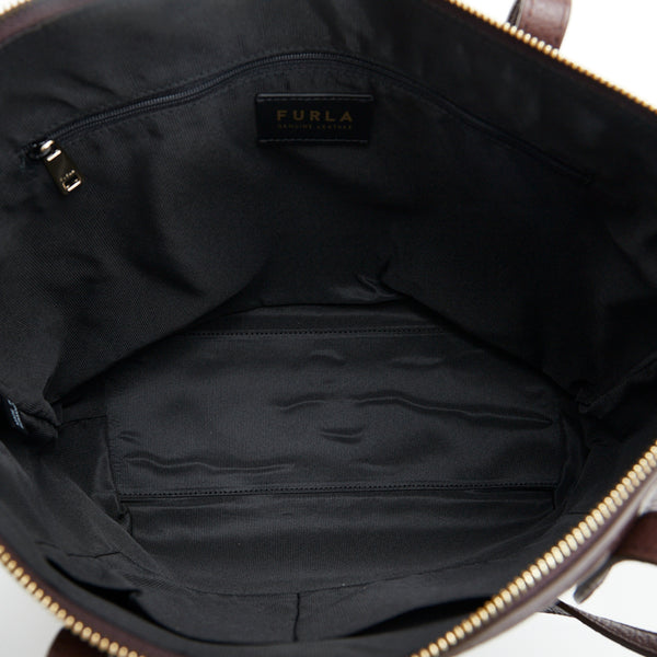 フルラ トートバッグ ブラウン レザー レディース Furla 【中古】