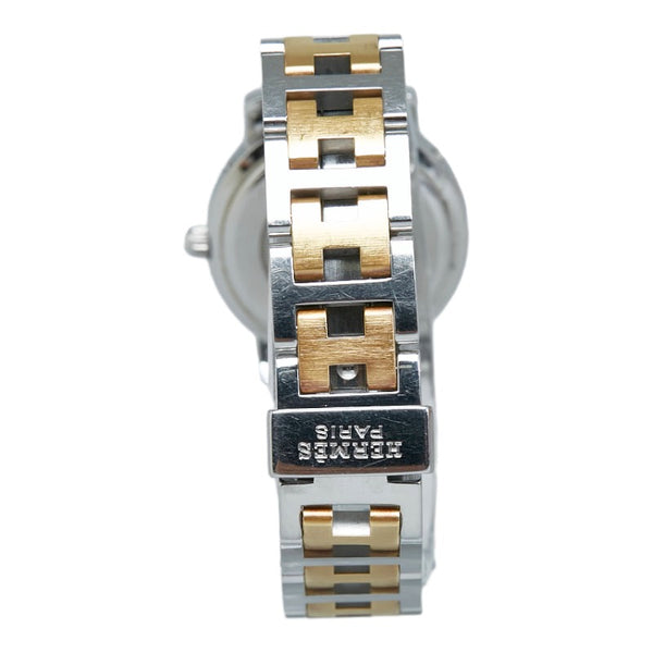 エルメス クリッパー 腕時計 CL4.220.130 3752 クオーツ ホワイト文字盤 ステンレススチール レディース HERMES 【中古】