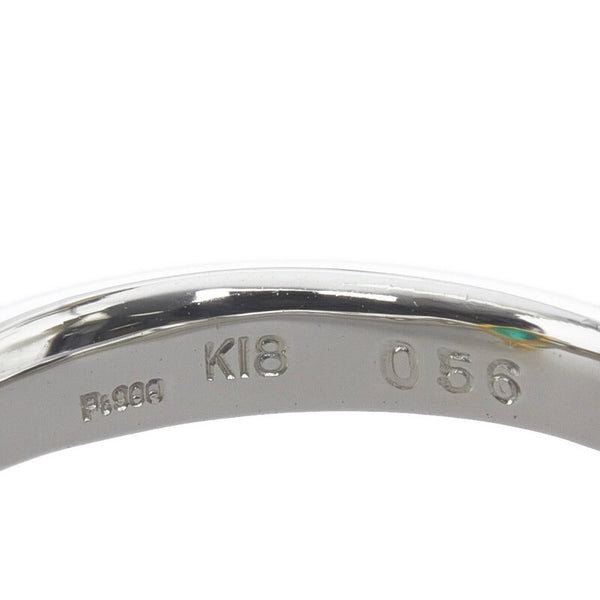 Pt900 プラチナ K18 ゴールド コンビ エメラルド0.56ct ダイヤ0.08ct リング 指輪 レディース 12.5号 【中古】