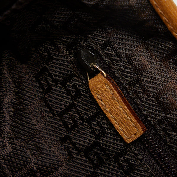 グッチ バンブー ジャッキー ハンドバッグ ワンショルダーバッグ 001 4060 ブラウン キャメル レザー レディース GUCCI 【中古】