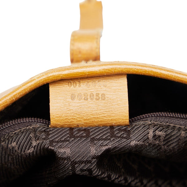 グッチ バンブー ジャッキー ハンドバッグ ワンショルダーバッグ 001 4060 ブラウン キャメル レザー レディース GUCCI 【中古】