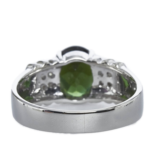 Pt900 プラチナ トルマリン1.88 ダイヤ0.13ct リング 指輪 レディース 16号 【中古】