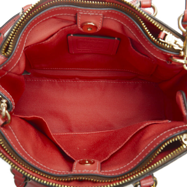 コーチ フラワー 花柄 ショルダーバッグ ハンドバッグ 2WAY F44961 ベージュ ブラウン PVC レザー レディース COACH 【中古】