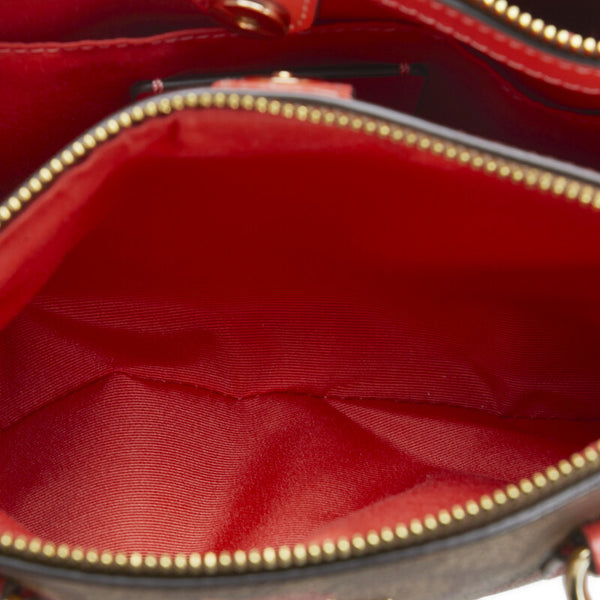 コーチ フラワー 花柄 ショルダーバッグ ハンドバッグ 2WAY F44961 ベージュ ブラウン PVC レザー レディース COACH 【中古】