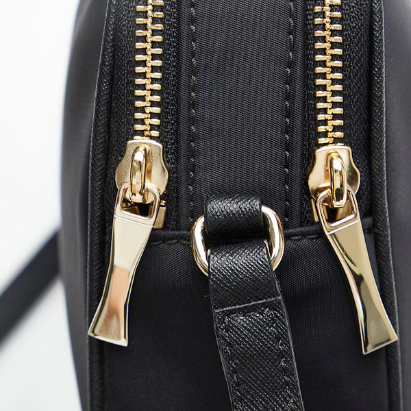 ケイトスペード 斜め掛け ショルダーバッグ ブラック ナイロン レザー レディース Kate Spade 【中古】