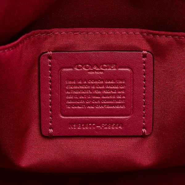 コーチ シグネチャー ショルダーバッグ ハンドバッグ 2WAY F29564 ベージュ ピンク PVC レザー レディース COACH 【中古】