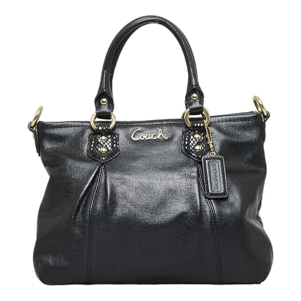 コーチ ショルダーバッグ ハンドバッグ 2WAY F20342 ブラック レザー レディース COACH 【中古】