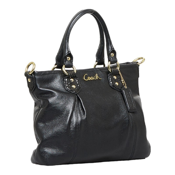 コーチ ショルダーバッグ ハンドバッグ 2WAY F20342 ブラック レザー レディース COACH 【中古】