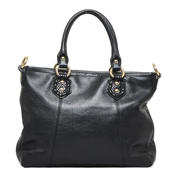 コーチ ショルダーバッグ ハンドバッグ 2WAY F20342 ブラック レザー レディース COACH 【中古】