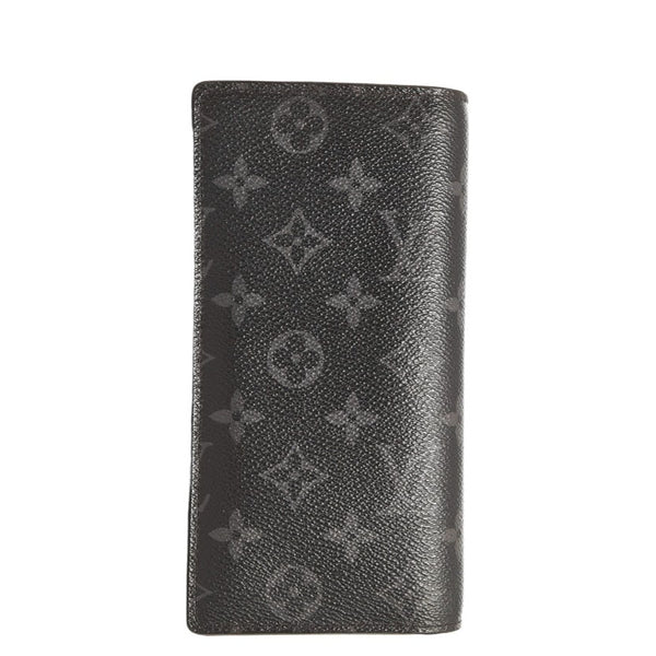ルイ ヴィトン モノグラム エクリプス ポルトフォイユ ブラザ  長財布 M61697 ブラック PVC レザー メンズ LOUIS VUITTON 【中古】