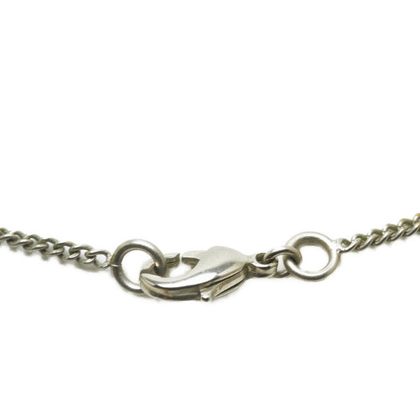 シャネル ココマーク ストーン ネックレス ブラック シルバー メタル レディース CHANEL 【中古】