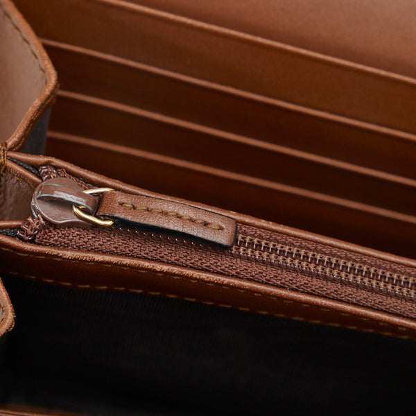 グッチ GGスプリーム チェーンウォレット 長財布 453506 ベージュ ブラック PVC レザー レディース GUCCI 【中古】