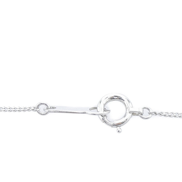 Pt850 プラチナ エメラルド0.40ct ダイヤ0.25ct ネックレス レディース 【中古】