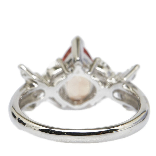 Pt900 プラチナ インペリアルトパーズ1.41ct ダイヤ0.44ct リング 指輪 レディース 12号 【中古】