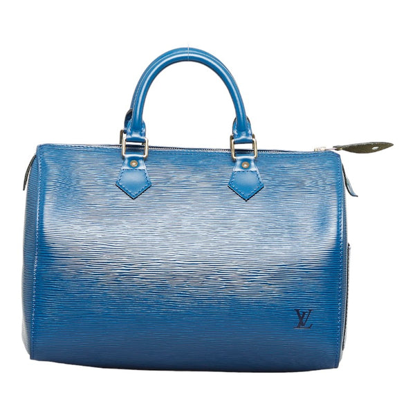 ルイ ヴィトン エピ スピーディ30 ハンドバッグ ミニボストンバッグ M43005 トレドブルー レザー レディース LOUIS VUITTON 【中古】