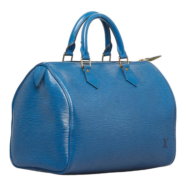 ルイ ヴィトン エピ スピーディ30 ハンドバッグ ミニボストンバッグ M43005 トレドブルー レザー レディース LOUIS VUITTON 【中古】