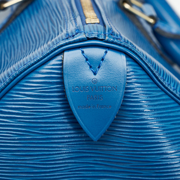ルイ ヴィトン エピ スピーディ30 ハンドバッグ ミニボストンバッグ M43005 トレドブルー レザー レディース LOUIS VUITTON 【中古】