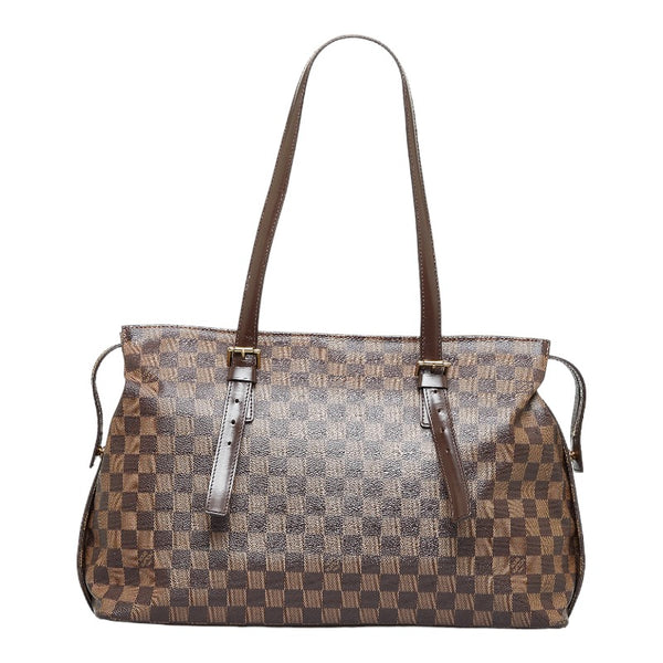 ルイ ヴィトン ダミエ チェルシー トートバッグ ショルダーバッグ N51119 ブラウン PVC レザー レディース LOUIS VUITTON 【中古】