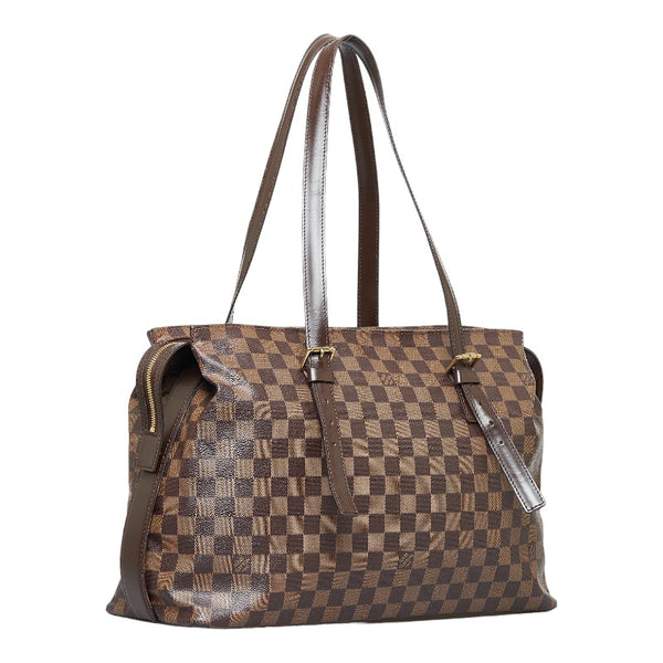 ルイ ヴィトン ダミエ チェルシー トートバッグ ショルダーバッグ N51119 ブラウン PVC レザー レディース LOUIS VUITTON 【中古】