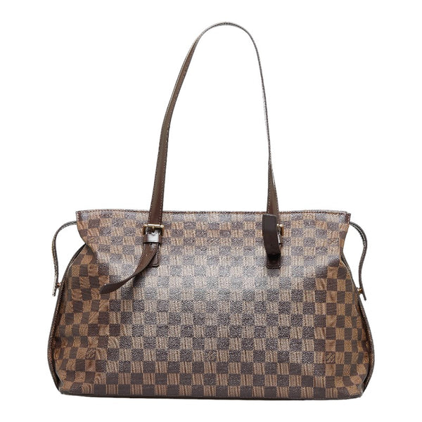 ルイ ヴィトン ダミエ チェルシー トートバッグ ショルダーバッグ N51119 ブラウン PVC レザー レディース LOUIS VUITTON 【中古】