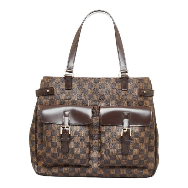 ルイ ヴィトン ダミエ ユゼス ハンドバッグ トートバッグ N51128 ブラウン PVC レザー レディース LOUIS VUITTON 【中古】