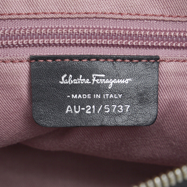 サルヴァトーレフェラガモ ショルダーバッグ ワンショルダーバッグ ブラック スウェード フェイクファー レディース Salvatore Ferragamo 【中古】