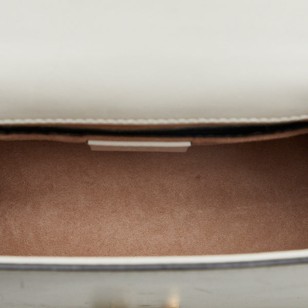 グッチ シェリーライン シルヴィ チェーン ショルダーバッグ  431666 ホワイト ゴールド レザー レディース GUCCI 【中古】