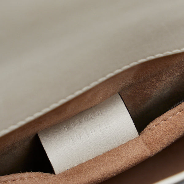 グッチ シェリーライン シルヴィ チェーン ショルダーバッグ  431666 ホワイト ゴールド レザー レディース GUCCI 【中古】