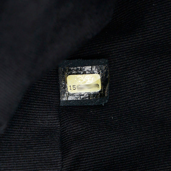 シャネル ココマーク ハーフムーン チェーンショルダーバッグ  ブラック キャビアスキン レディース CHANEL 【中古】