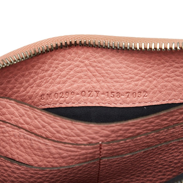 フェンディ セレリア ラウンドファスナー 長財布 8M0299 ピンク レザー レディース FENDI 【中古】
