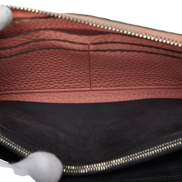 フェンディ セレリア ラウンドファスナー 長財布 8M0299 ピンク レザー レディース FENDI 【中古】