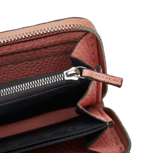 フェンディ セレリア ラウンドファスナー 長財布 8M0299 ピンク レザー レディース FENDI 【中古】