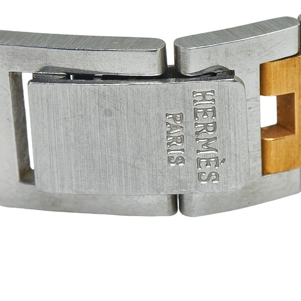 エルメス クリッパー 腕時計 クオーツ ベージュ文字盤 ステンレススチール レディース HERMES 【中古】