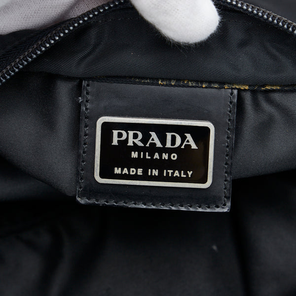 プラダ 斜め掛け ショルダーバッグ ブラック ナイロン レディース PRADA 【中古】