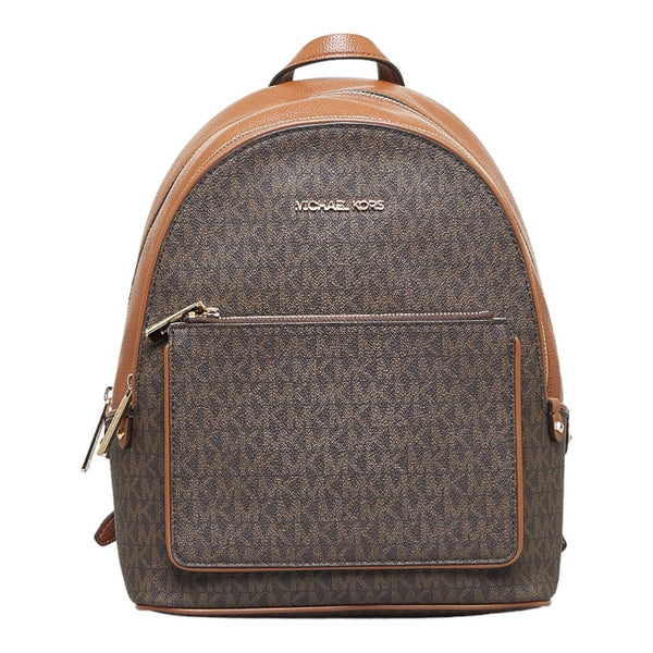 マイケルコース MKロゴ シグネチャー リュック バックパック ブラウン PVC レザー レディース Michael Kors 【中古】