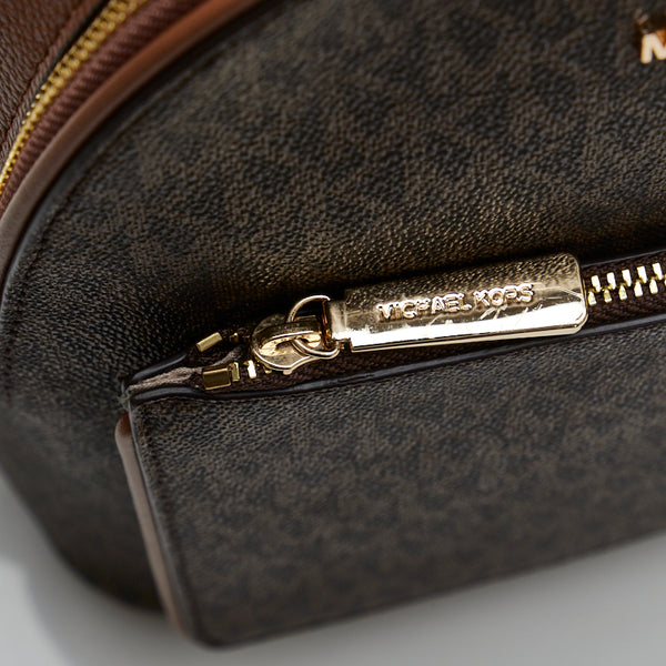 マイケルコース MKロゴ シグネチャー リュック バックパック ブラウン PVC レザー レディース Michael Kors 【中古】