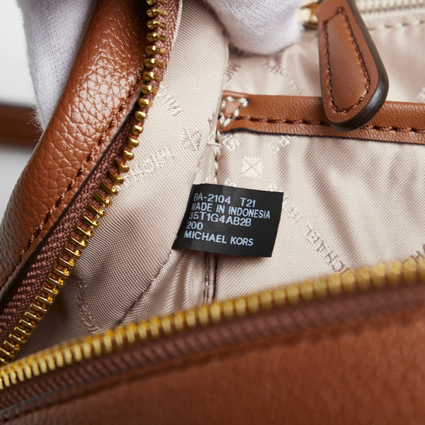 マイケルコース MKロゴ シグネチャー リュック バックパック ブラウン PVC レザー レディース Michael Kors 【中古】