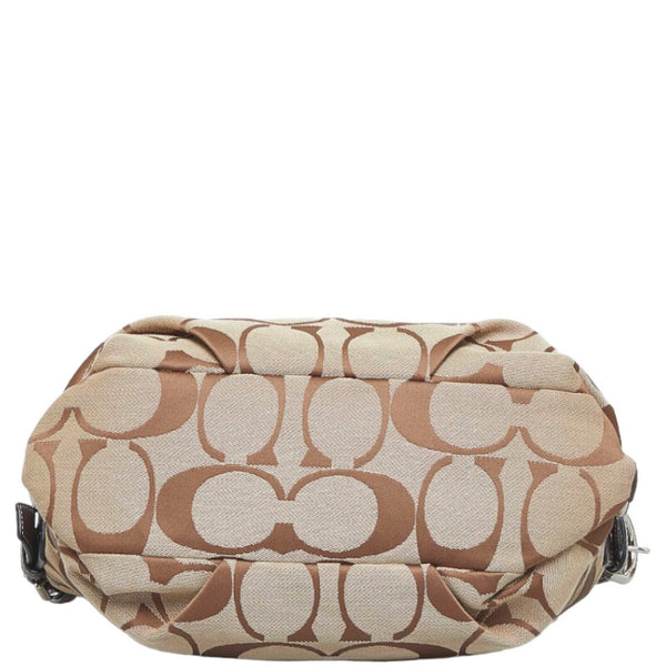 コーチ 斜め掛け ショルダーバッグ F15067 ブラウン キャンバス レザー レディース COACH 【中古】